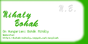 mihaly bohak business card